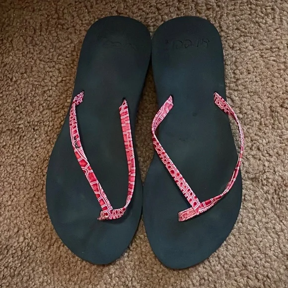 Reef snakeskin flip flops sales
